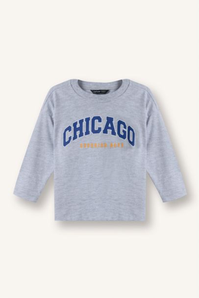 Oversize Baskılı 2'li Uzun Kollu Tişört Erkek Bebek