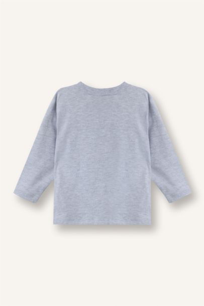 Oversize Baskılı 2'li Uzun Kollu Tişört Erkek Bebek