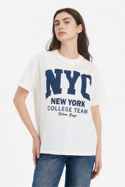 Oversıze Baskılı Tişört