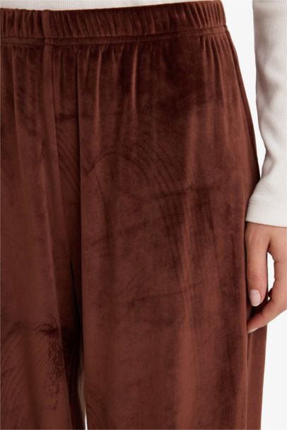 Regular Fit Velour Pajama Pants
