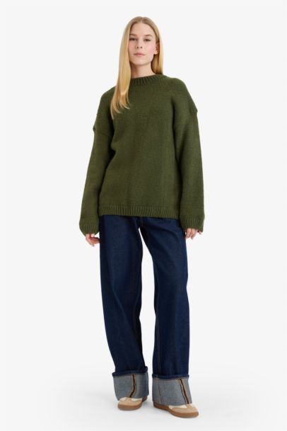 Oversıze Bisiklet Yaka Kazak