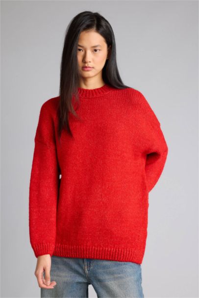 Oversıze Bisiklet Yaka Kazak