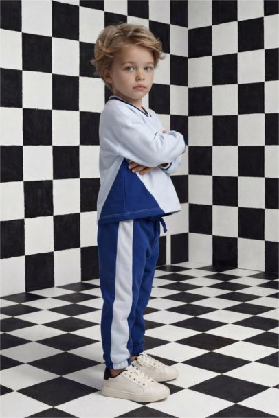 2'li Takım Baskılı Sweatshirt Eşofman Altı Erkek Bebek