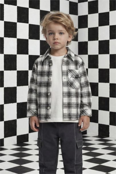Baby Boy Checked Flannel Long Sleeve Shirt