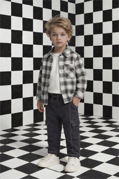 Baby Boy Checked Flannel Long Sleeve Shirt