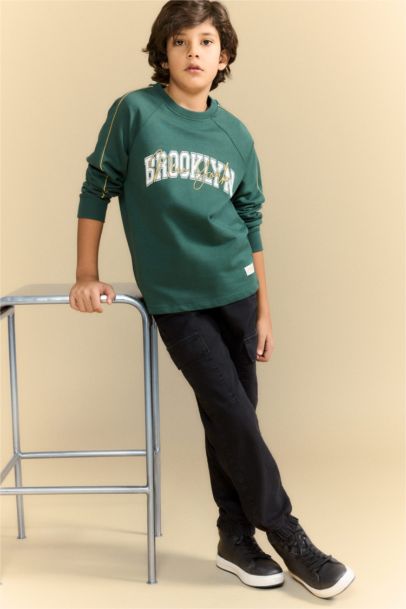 Kargo Fit Beli Lastikli Jean Pantolon Erkek Çocuk