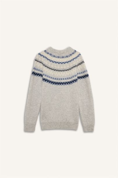 بلوز تريكو قصة عادية بياخة مستديرة