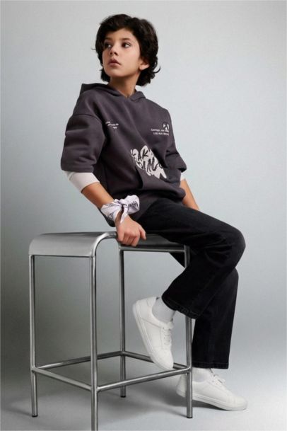 Straight Fit Düz Paça Jean Pantolon Erkek Çocuk