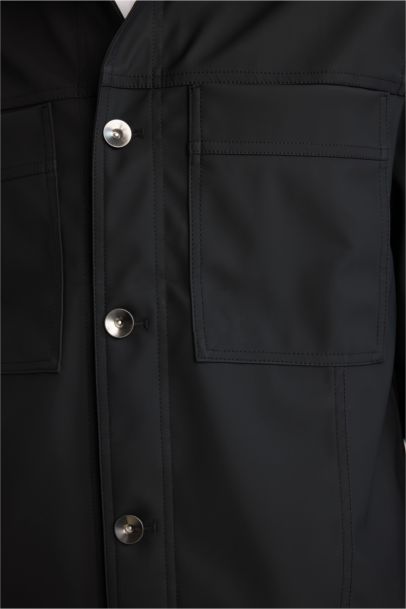 Oversize Fit Shirt Collar Waterproof Jacket