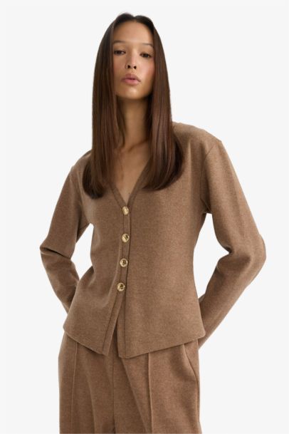 Regular Fıt V Yaka Hırka