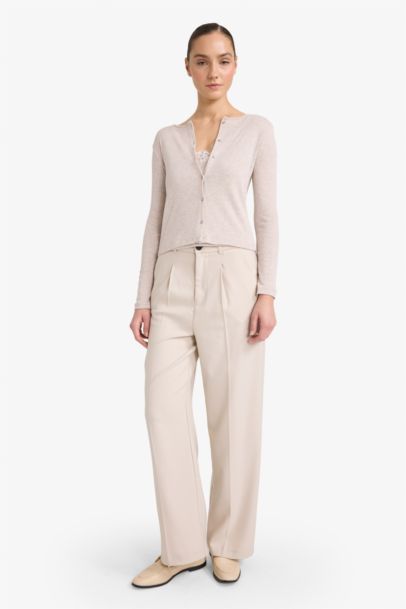 Slim Fit Dar Kesim Bisiklet Yaka Ribana Uzun Kollu Tişört