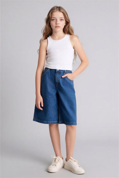 Jean Şort Kız Çocuk