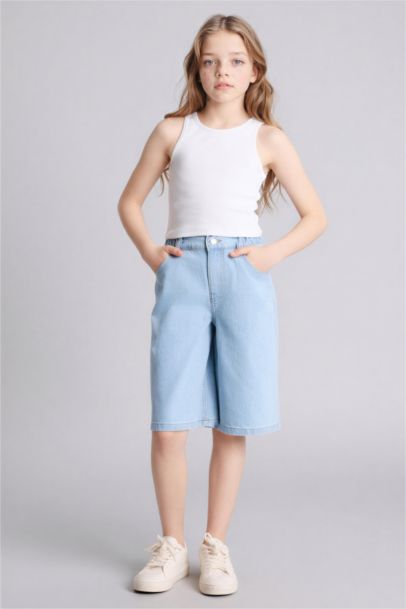 Jean Şort Kız Çocuk