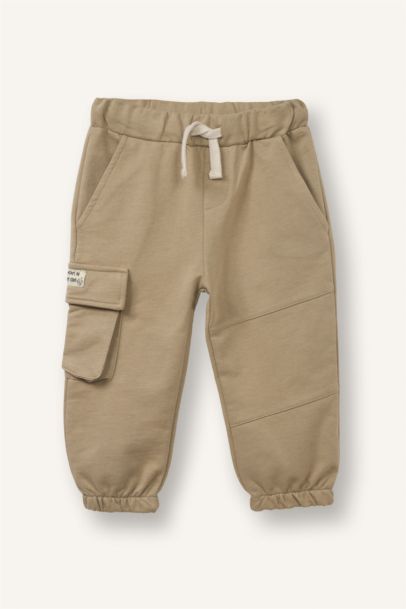 Regular Fıt Sweatshirt Kumaşı Pantolon Erkek Bebek