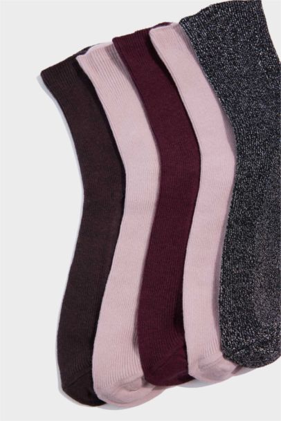 شرابات طويلة حريمي قطن - 5 قطع