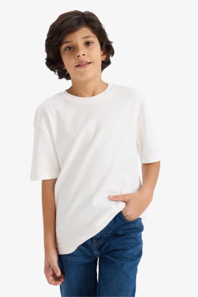 Oversize Kalın Kumaş Tişört Erkek Çocuk