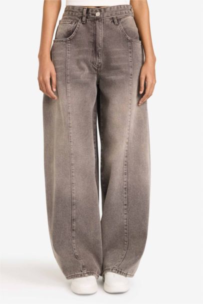 Jean taille haute Coupe Barrel