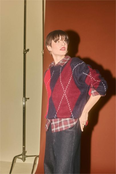 Oversize Fit Crew Neck Pullover