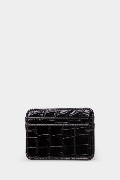 Woman Faux Leather Business Card Wallet