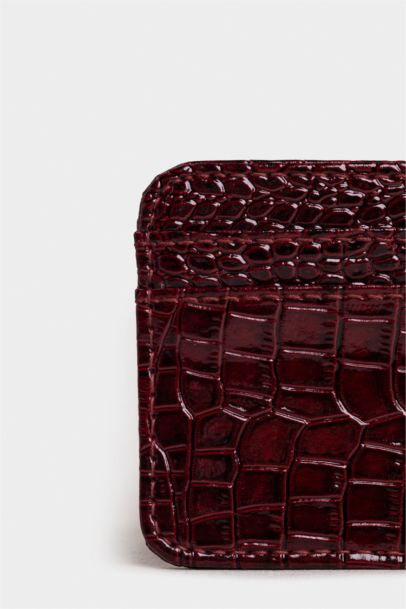 Woman Faux Leather Business Card Wallet