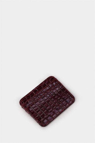 Woman Faux Leather Business Card Wallet