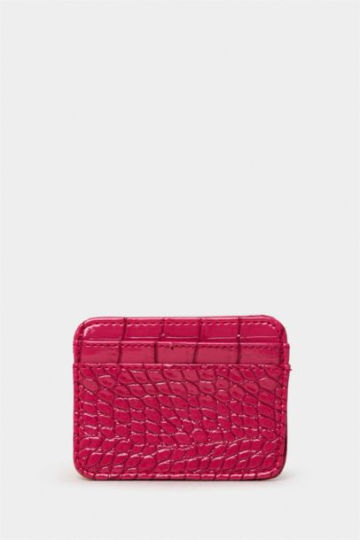 Woman Faux Leather Business Card Wallet