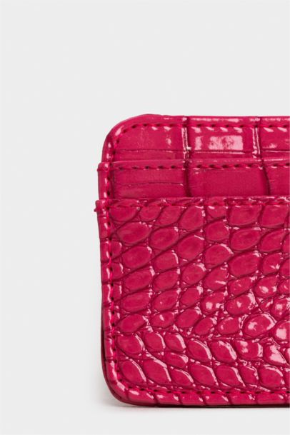 Woman Faux Leather Business Card Wallet