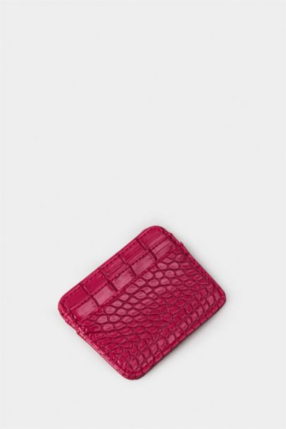 Woman Faux Leather Business Card Wallet