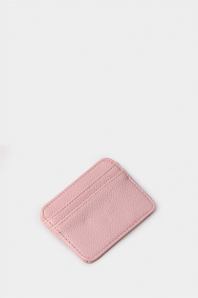 Woman Faux Leather Business Card Wallet