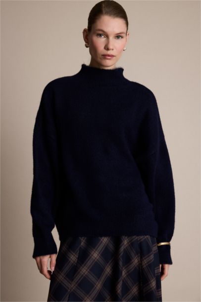 Pull en maille Oversize à demi-col roulé