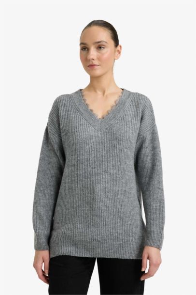 Pull en maille Oversize à col V