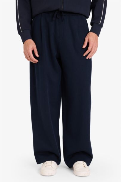 Barrel Fit Beli Bağcıklı Eşofman Altı