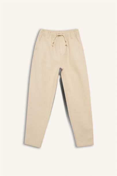 Boy Carrot Fit Gabardine Trousers