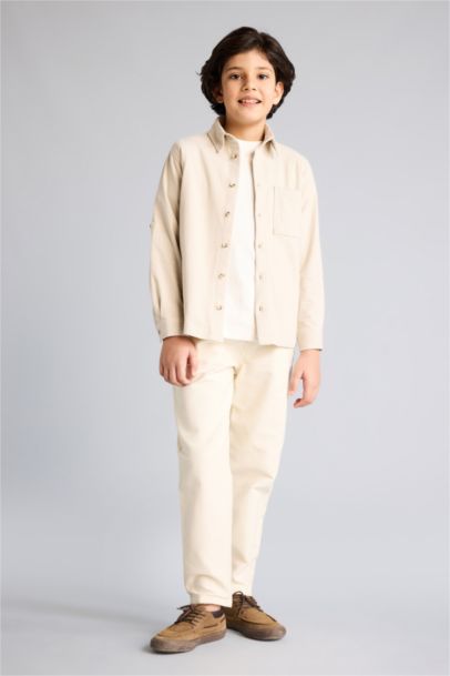 بنطرون ولادي جبردين كاروت فيت برجل عادي