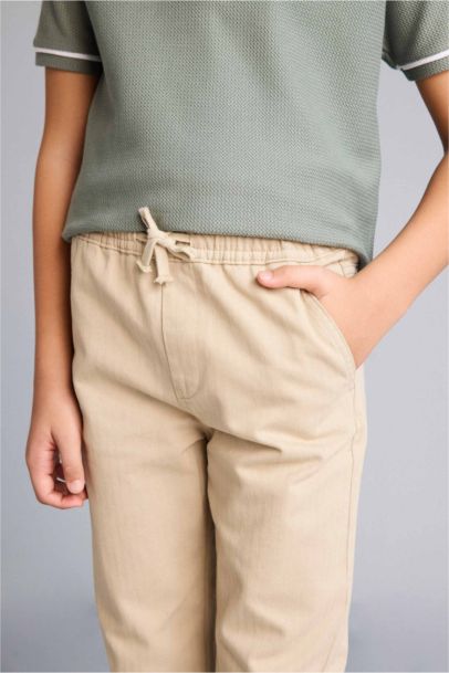 Boy egular Fit Straight Leg Gabardine Trousers