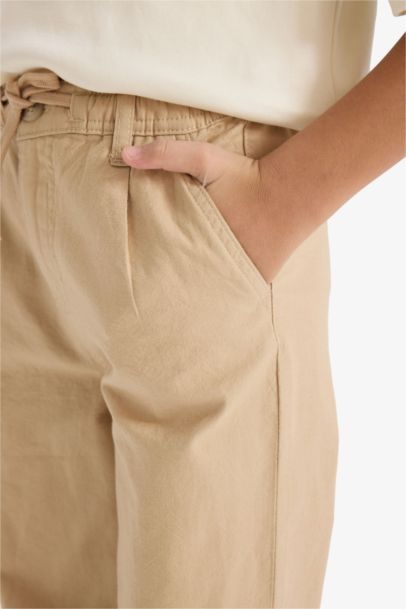 Boy Regular Fit Straight Leg Linen Blend Trousers