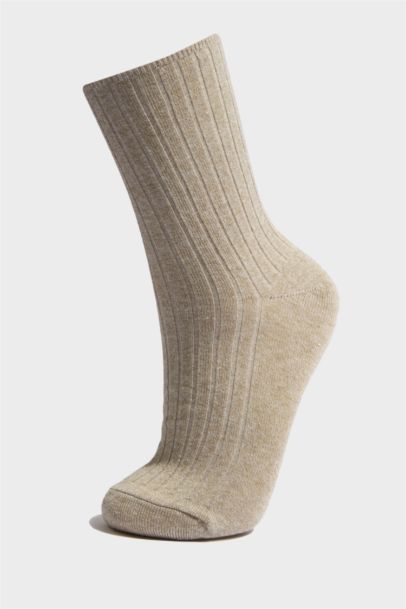 Kadın 3'lü Pamuk Akrilik Uzun Çorap