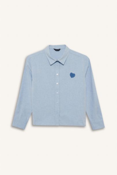 Regular Fit Long Sleeve Poplin Shirt