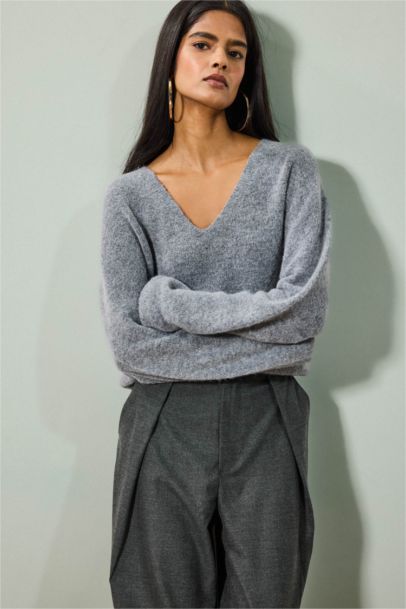 Regular Fit V-Neck Knitwear Pullover
