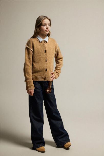 Wide Leg Geniş Paça Jean Pantolon Kız Çocuk