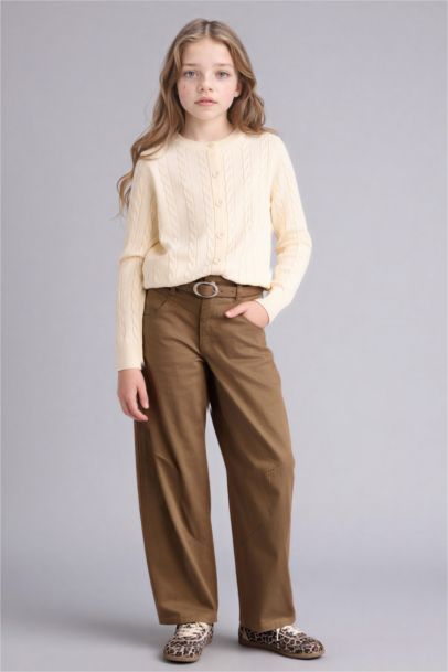 Cardigan à col rond pour fille