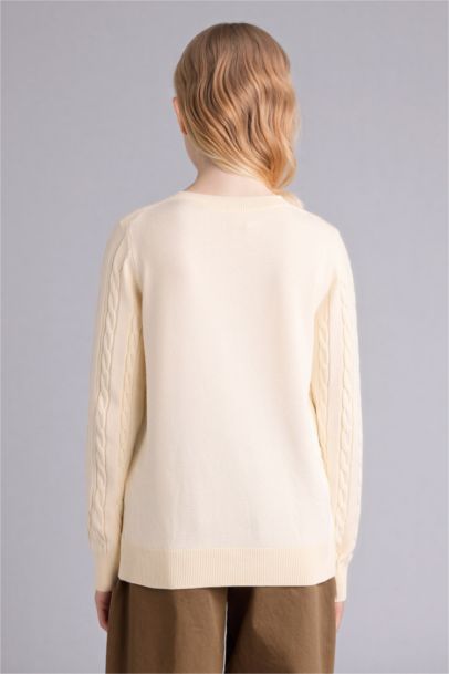 Cardigan à col rond pour fille