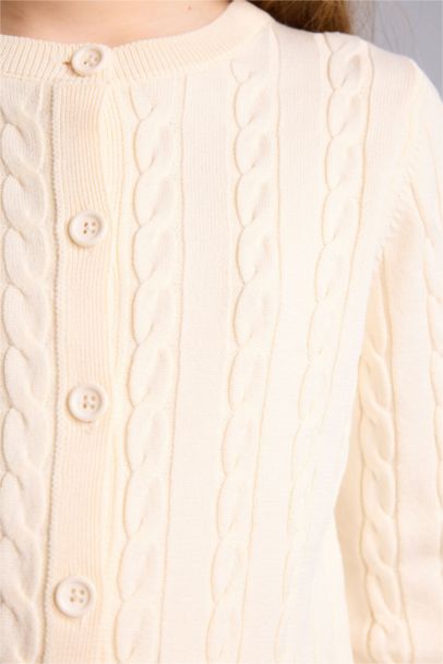 Cardigan à col rond pour fille