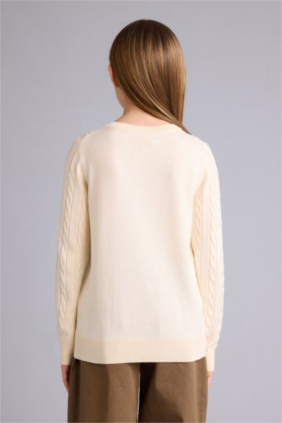 Cardigan à col rond pour fille