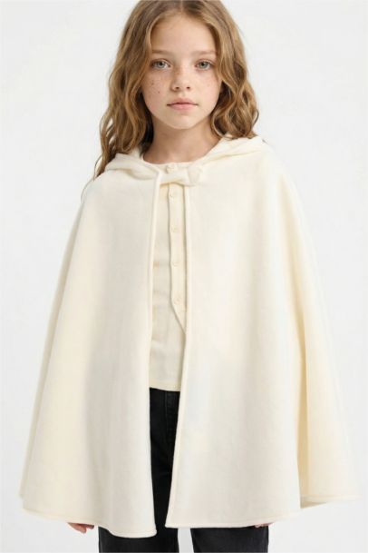 Kapüşonlu Polar Pelerin Kostüm Kız Çocuk