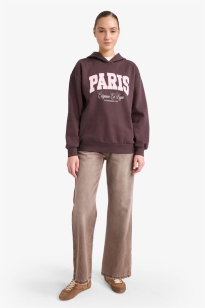 Relax Fit Puff Print Long Sleeve Sweatshirt