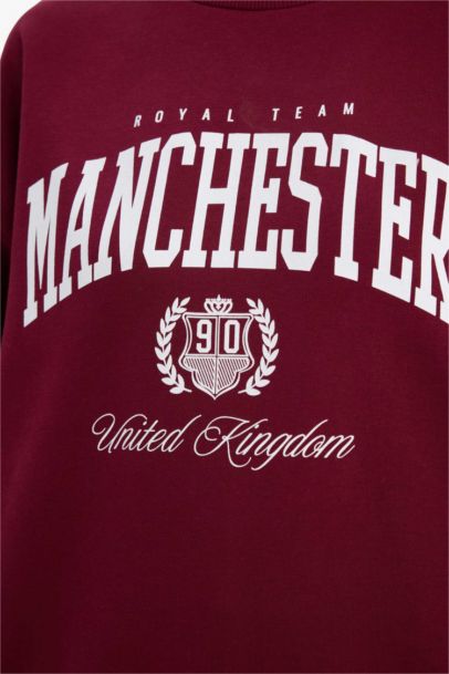 سويت شيرت اوفر سايز تقيل بياخة مستديرة