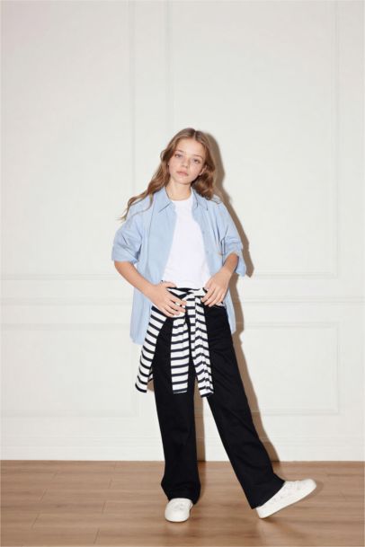 Oxford 2'li Uzun Kollu Gömlek Kız Çocuk