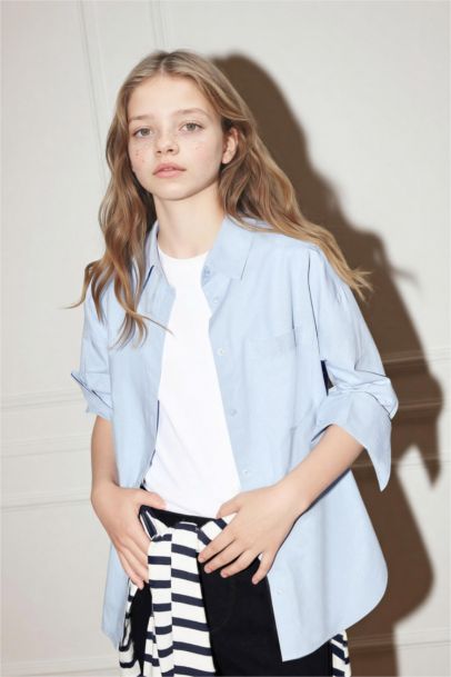 Oxford 2'li Uzun Kollu Gömlek Kız Çocuk