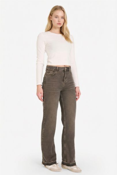 90's Wide Leg High Waist Long Jeans